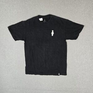 Girl Skateboards Men Shirt M Black Girl Power Tee Logo Skate Y2K
